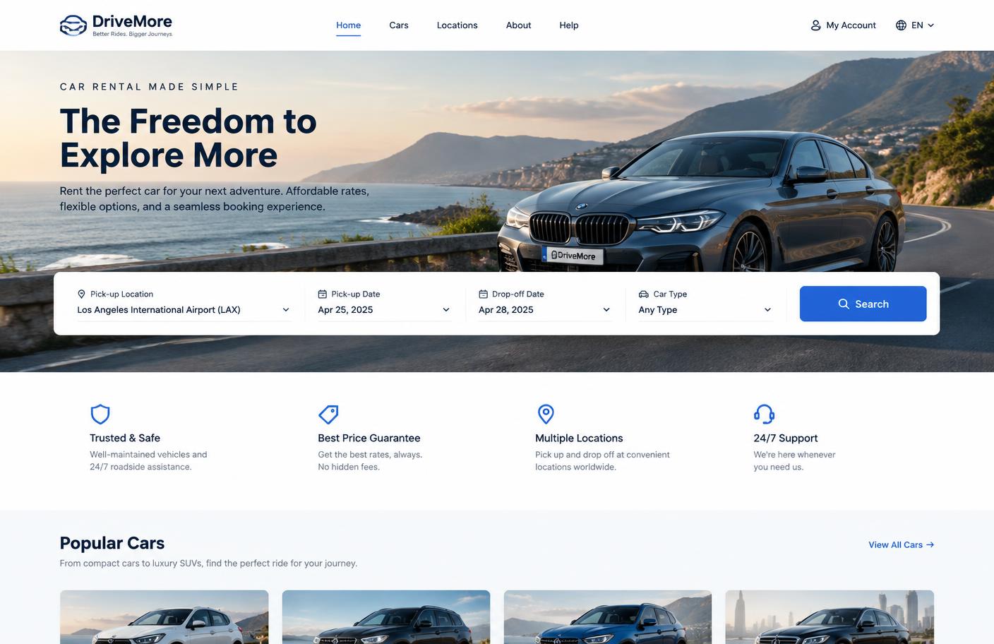 Your own branded website and booking widget